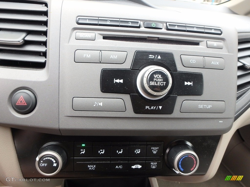 2012 Civic LX Sedan - Rallye Red / Beige photo #26