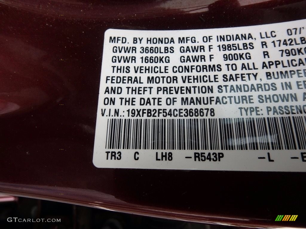 2012 Civic LX Sedan - Rallye Red / Beige photo #27