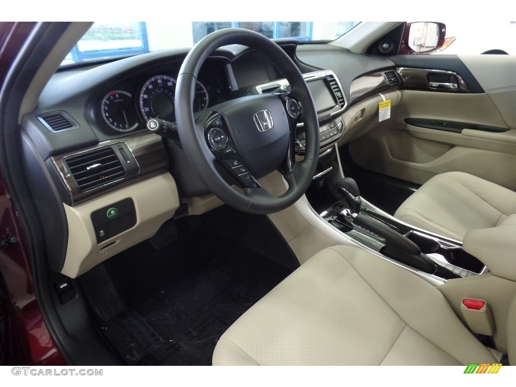 2017 Accord EX-L Sedan - Basque Red Pearl II / Ivory photo #7