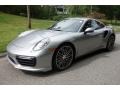 GT Silver Metallic 2017 Porsche 911 Turbo Coupe Exterior