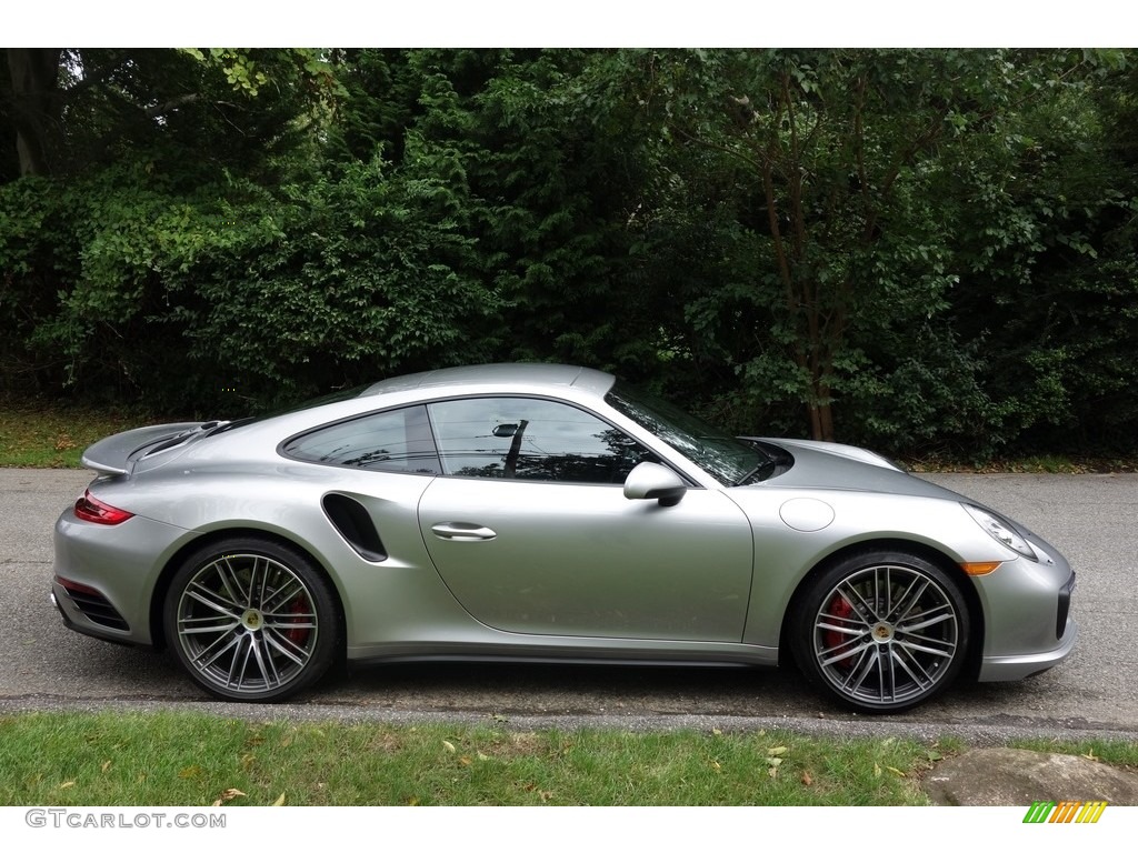 GT Silver Metallic 2017 Porsche 911 Turbo Coupe Exterior Photo #122914119