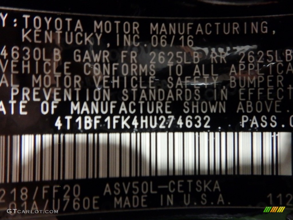 2017 Camry SE - Midnight Black Metallic / Black photo #10