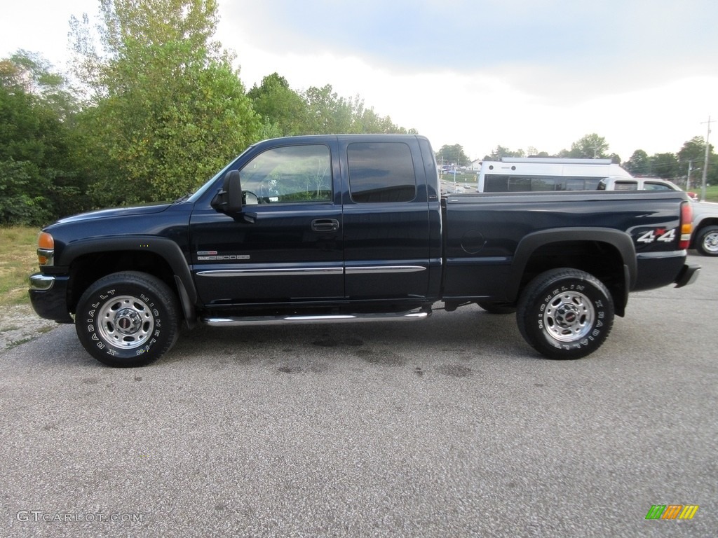 2005 Sierra 2500HD SLE Extended Cab 4x4 - Deep Blue Metallic / Dark Pewter photo #3