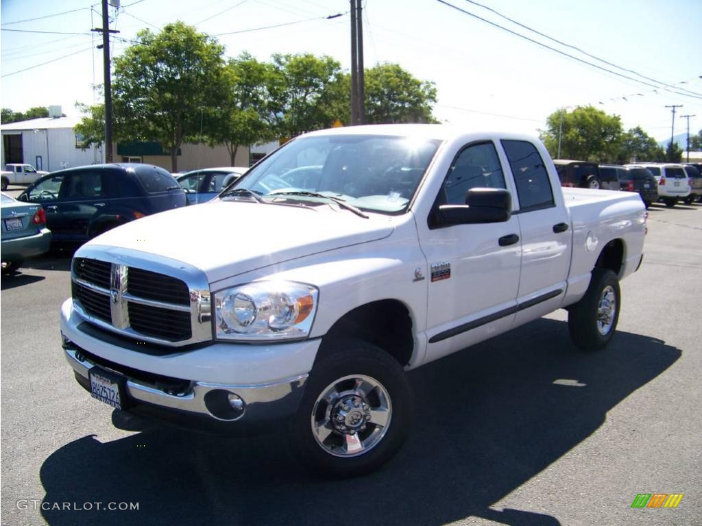 2007 Ram 2500 Big Horn Edition Quad Cab 4x4 - Bright White / Medium Slate Gray photo #1