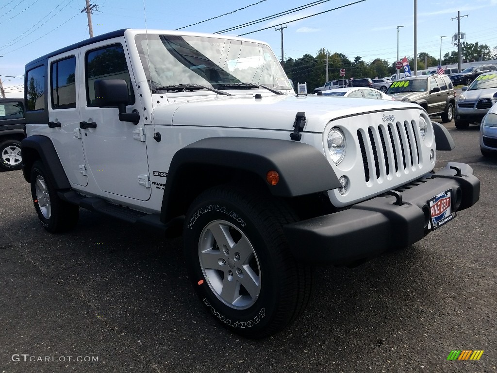 2017 Wrangler Unlimited Sport 4x4 - Bright White / Black photo #1