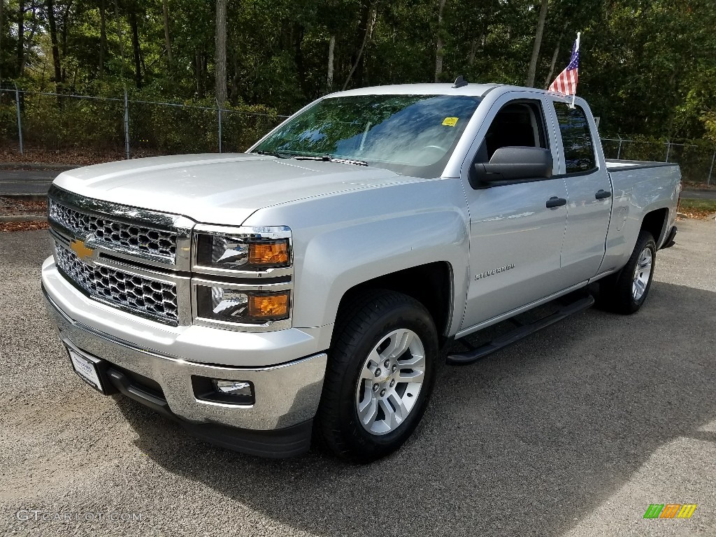 2014 Silverado 1500 LT Double Cab - Silver Ice Metallic / Jet Black/Dark Ash photo #3