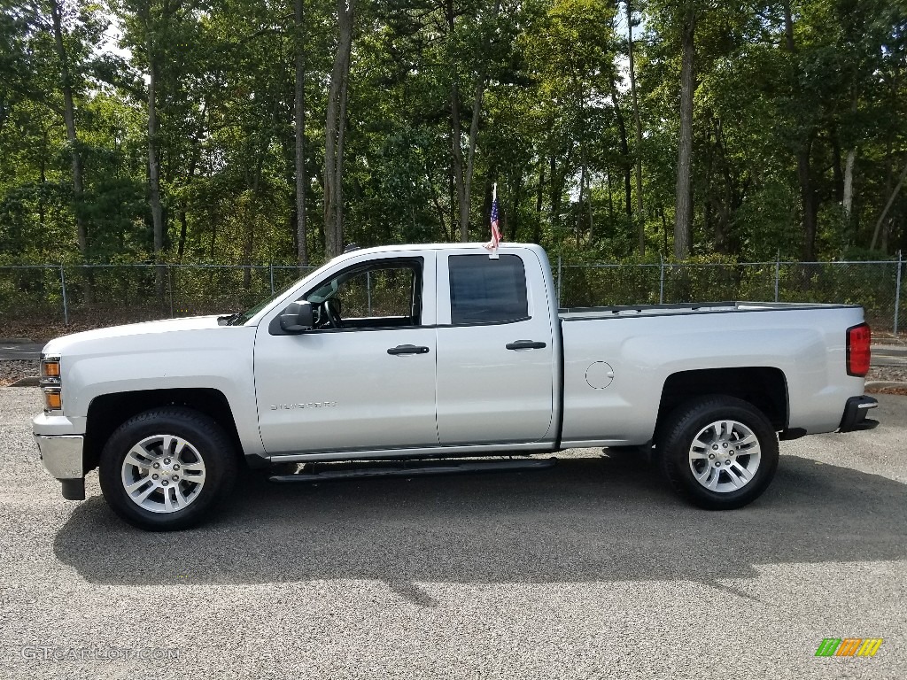 2014 Silverado 1500 LT Double Cab - Silver Ice Metallic / Jet Black/Dark Ash photo #9