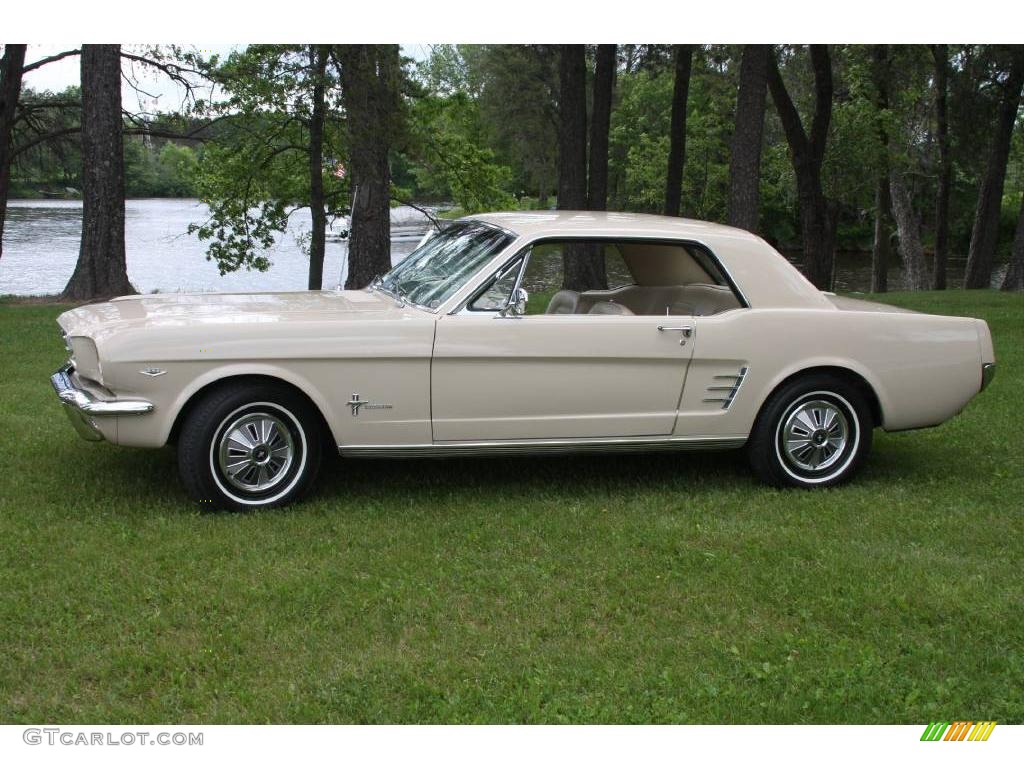 1966 Mustang Coupe - Sahara Beige / Parchment photo #1