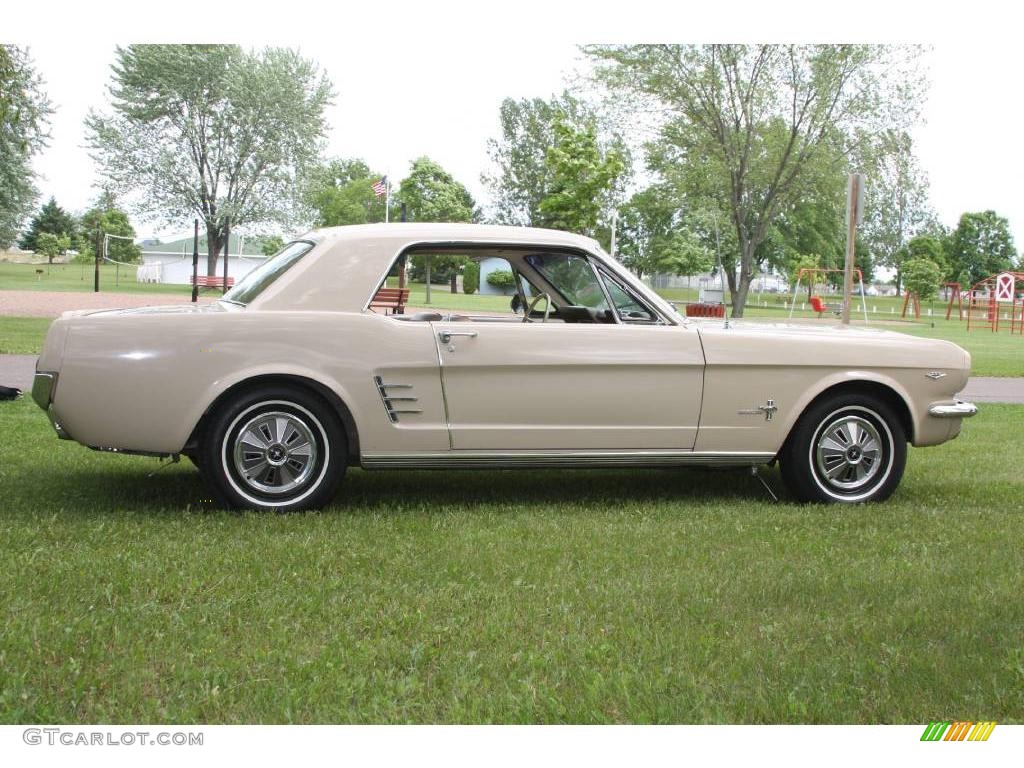 1966 Mustang Coupe - Sahara Beige / Parchment photo #8