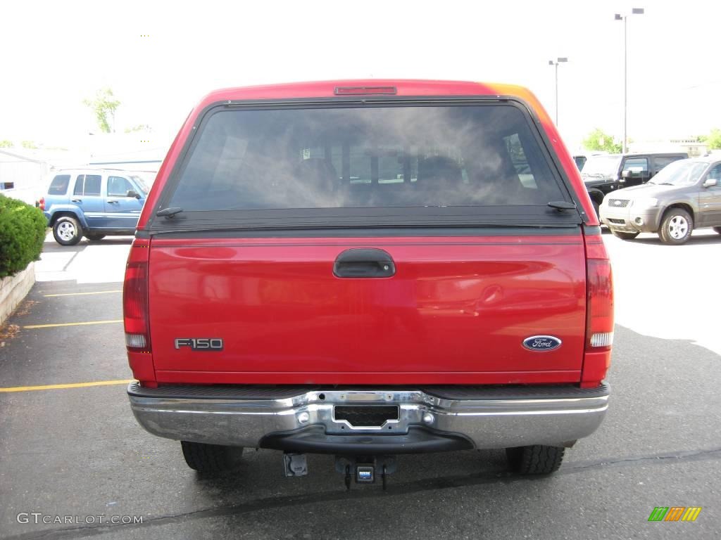 1998 F150 XLT SuperCab 4x4 - Bright Red / Medium Graphite photo #7