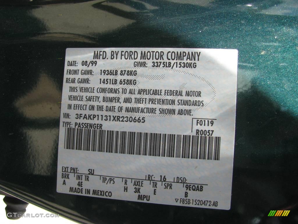 1999 Escort ZX2 Coupe - Tropic Green Metallic / Medium Prairie Tan photo #14