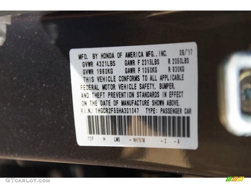 2017 Accord Sport Sedan - Modern Steel Metallic / Black photo #16