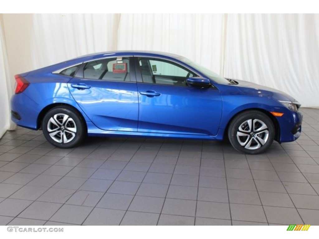 Aegean Blue Metallic 2017 Honda Civic LX Sedan Exterior Photo #122937560
