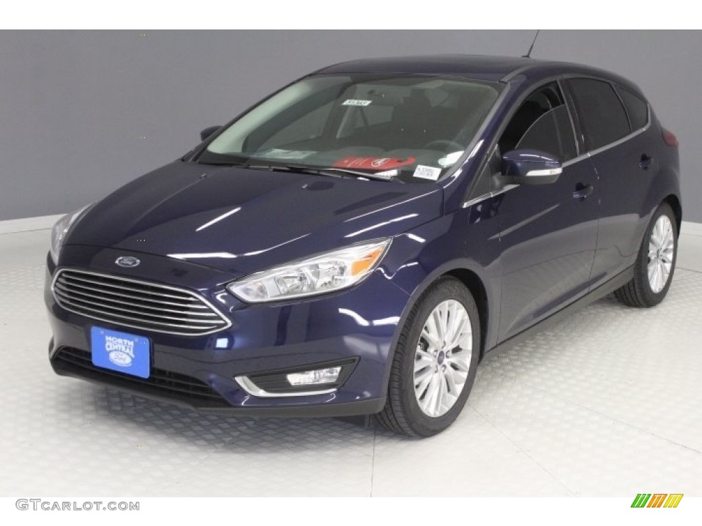 2017 Focus Titanium Hatch - Kona Blue / Charcoal Black photo #3