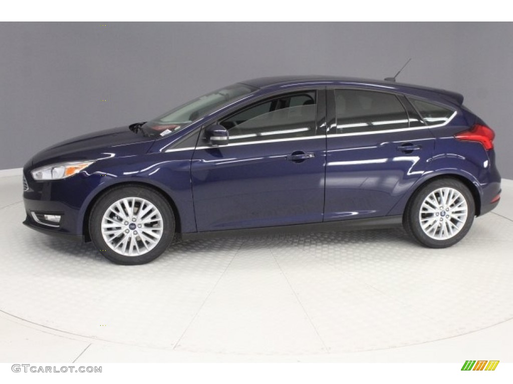 2017 Focus Titanium Hatch - Kona Blue / Charcoal Black photo #4