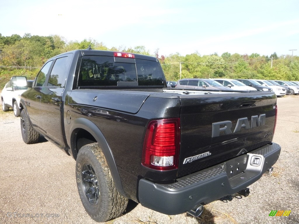 2018 1500 Rebel Crew Cab 4x4 - Brilliant Black Crystal Pearl / Black photo #3