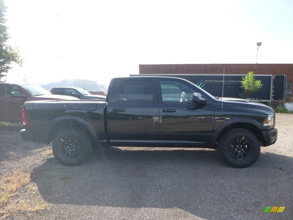 2018 1500 Rebel Crew Cab 4x4 - Brilliant Black Crystal Pearl / Black photo #6