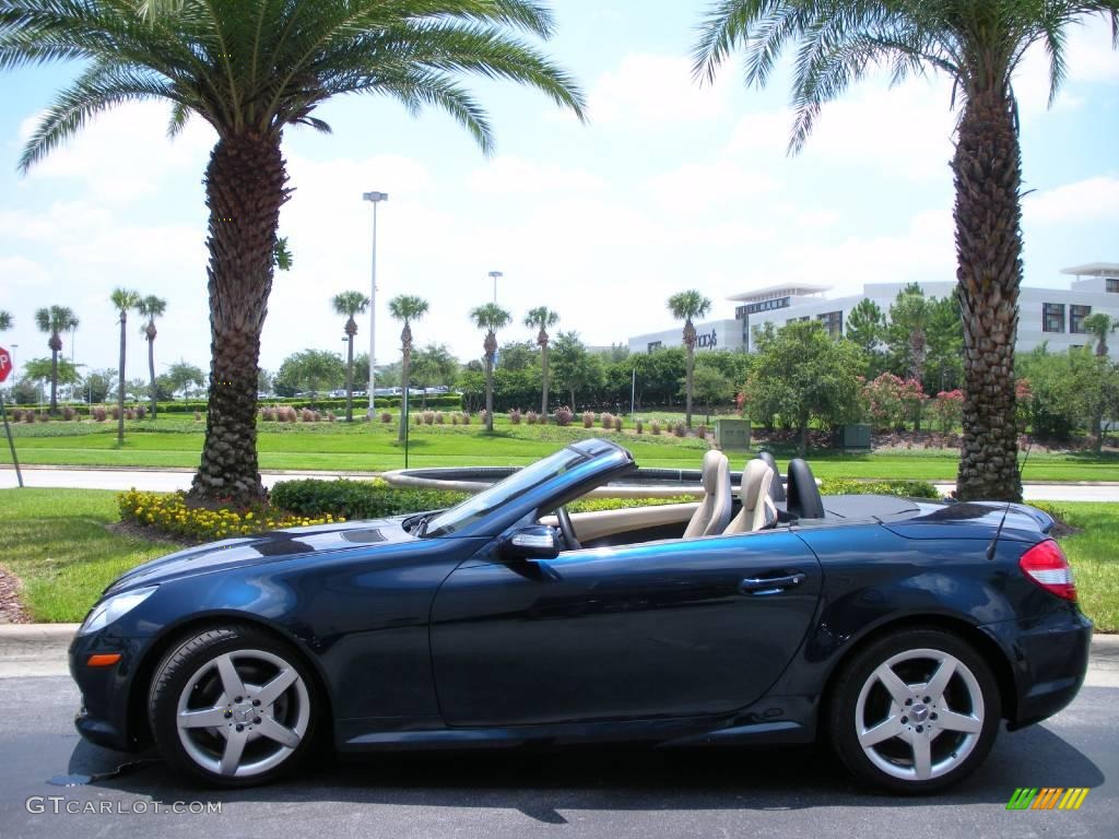 2007 SLK 280 Roadster - Caspian Blue Metallic / Beige photo #13