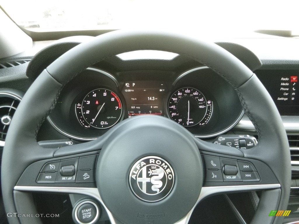 2018 Alfa Romeo Stelvio AWD Black/Black Steering Wheel Photo #122943769