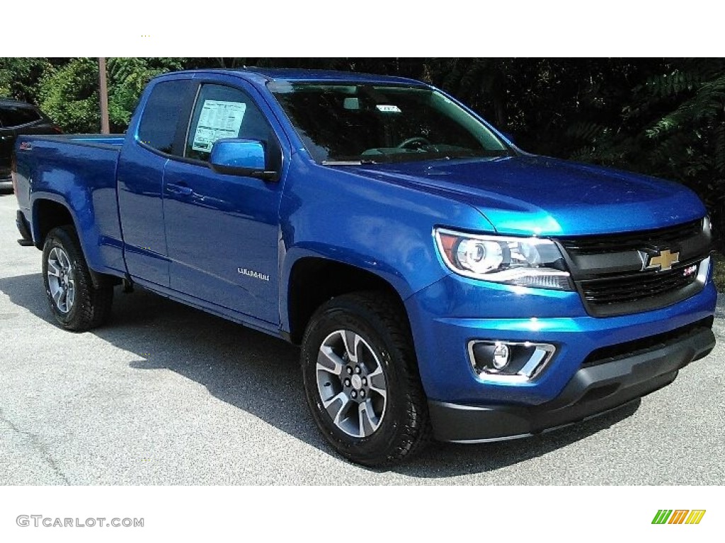 Kinetic Blue Metallic 2018 Chevrolet Colorado Z71 Extended Cab 4x4 Exterior Photo #122948746