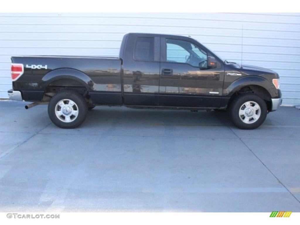 2014 F150 XLT SuperCab 4x4 - Tuxedo Black / Steel Grey photo #11