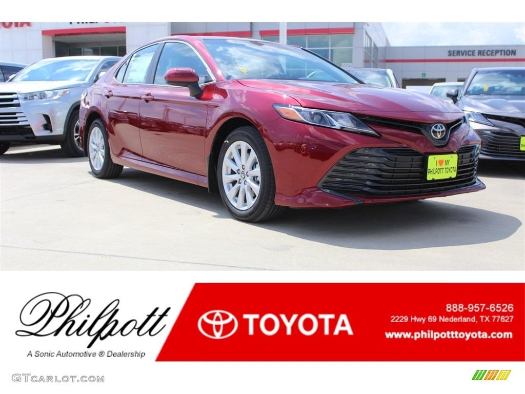 2018 Camry LE - Ruby Flare Pearl / Black photo #1