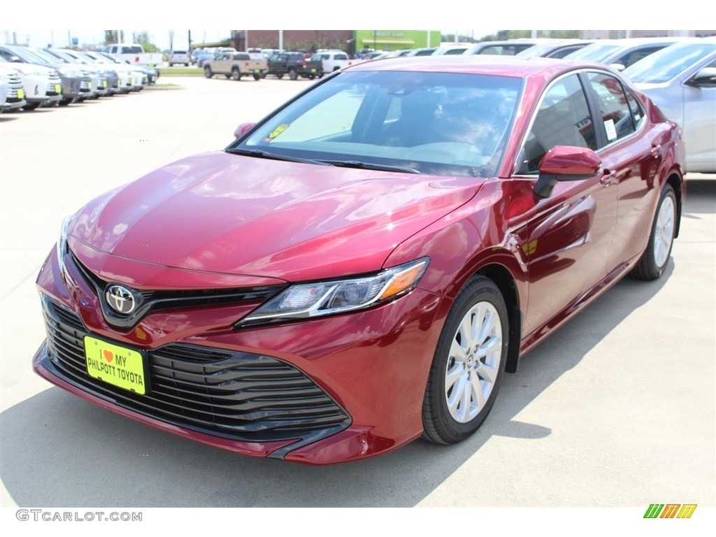 2018 Camry LE - Ruby Flare Pearl / Black photo #3