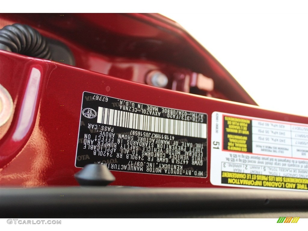 2018 Camry LE - Ruby Flare Pearl / Black photo #12