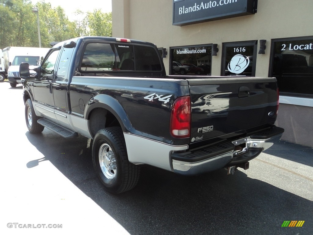 2000 F250 Super Duty XLT Extended Cab 4x4 - Deep Wedgewood Blue Metallic / Dark Denim Blue photo #3