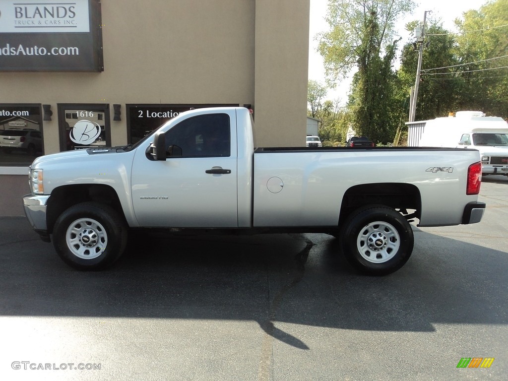 2012 Silverado 2500HD Work Truck Regular Cab 4x4 Plow Truck - Silver Ice Metallic / Dark Titanium photo #1