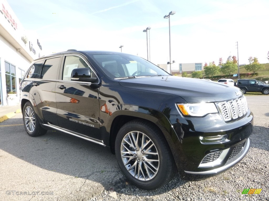 Diamond Black Crystal Pearl 2018 Jeep Grand Cherokee Summit 4x4 Exterior Photo #122956771