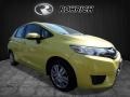 2015 Mystic Yellow Pearl Honda Fit LX  photo #1