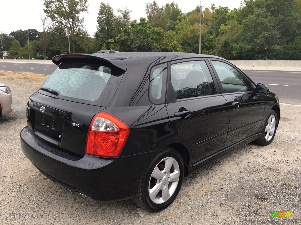 2008 Spectra 5 SX Wagon - Black / Black photo #6