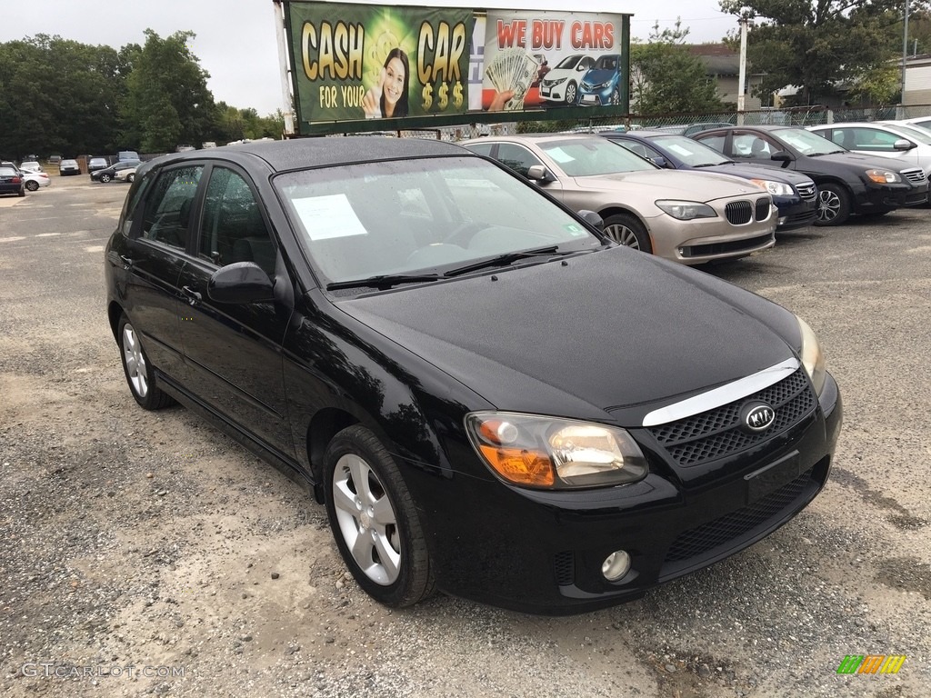 2008 Spectra 5 SX Wagon - Black / Black photo #8