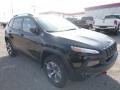 2018 Diamond Black Crystal Pearl Jeep Cherokee Trailhawk 4x4  photo #7