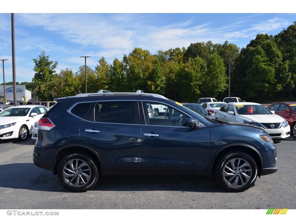 2016 Rogue S AWD - Arctic Blue Metallic / Almond photo #2