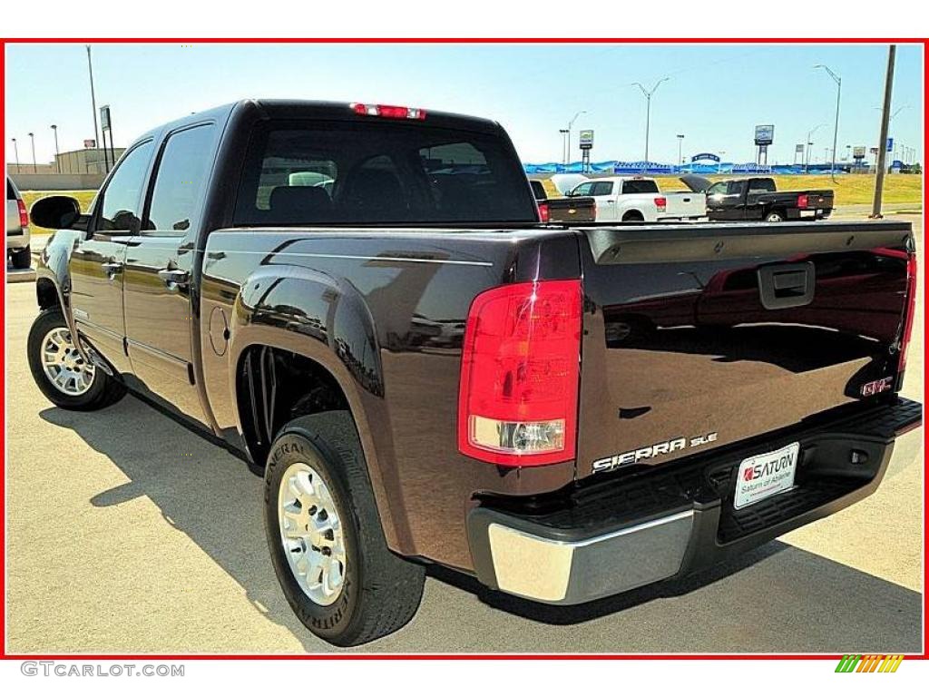 2008 Sierra 1500 SLE Crew Cab - Dark Crimson Metallic / Ebony photo #3