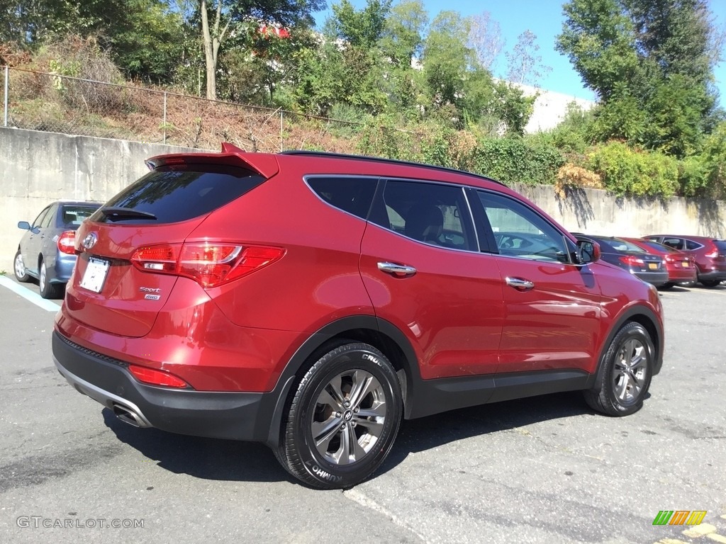 2013 Santa Fe Sport AWD - Serrano Red / Beige photo #4