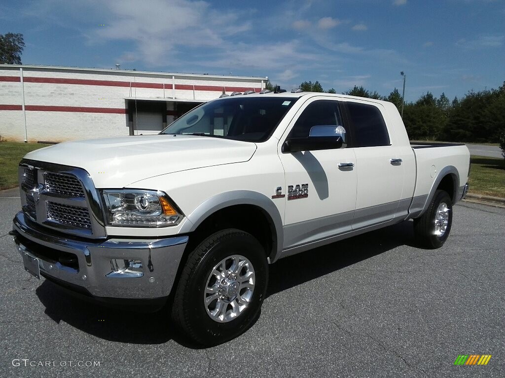 Pearl White 2018 Ram 3500 Laramie Mega Cab 4x4 Exterior Photo #122974728