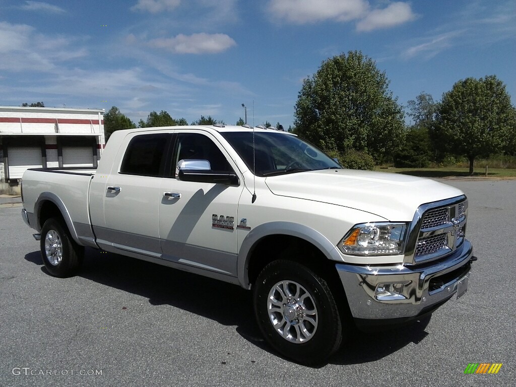 Pearl White 2018 Ram 3500 Laramie Mega Cab 4x4 Exterior Photo #122974776