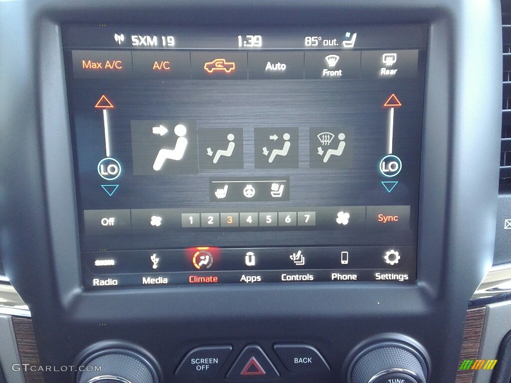2018 Ram 3500 Laramie Mega Cab 4x4 Controls Photo #122975343