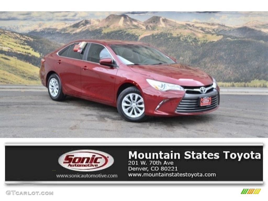 2015 Camry LE - Ruby Flare Pearl / Black photo #1