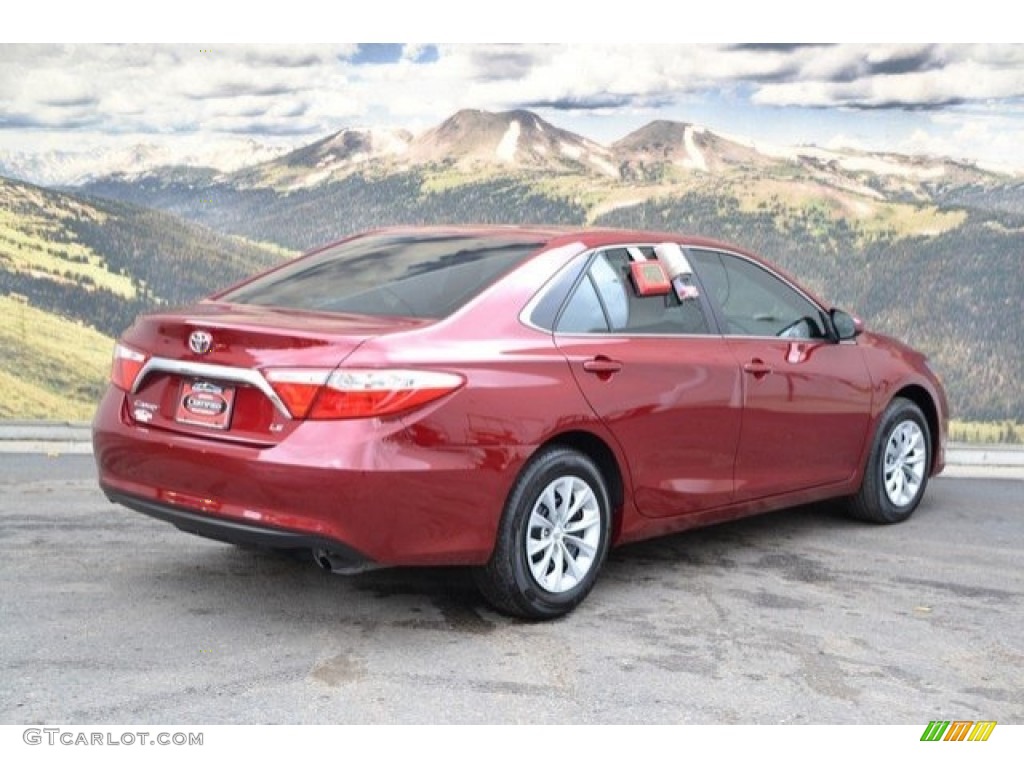 2015 Camry LE - Ruby Flare Pearl / Black photo #3