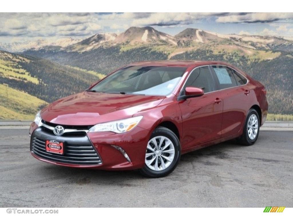 2015 Camry LE - Ruby Flare Pearl / Black photo #5