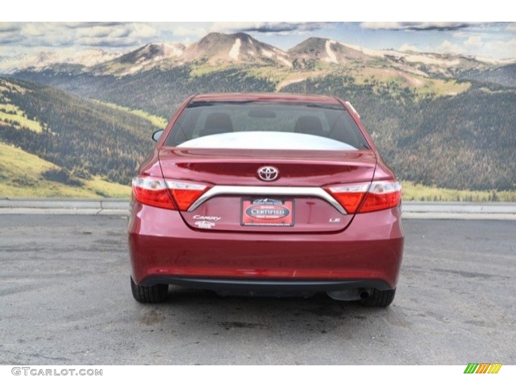 2015 Camry LE - Ruby Flare Pearl / Black photo #9