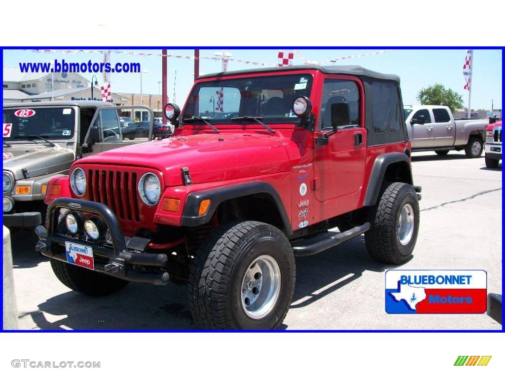 1998 Wrangler Sport 4x4 - Flame Red / Gray photo #1