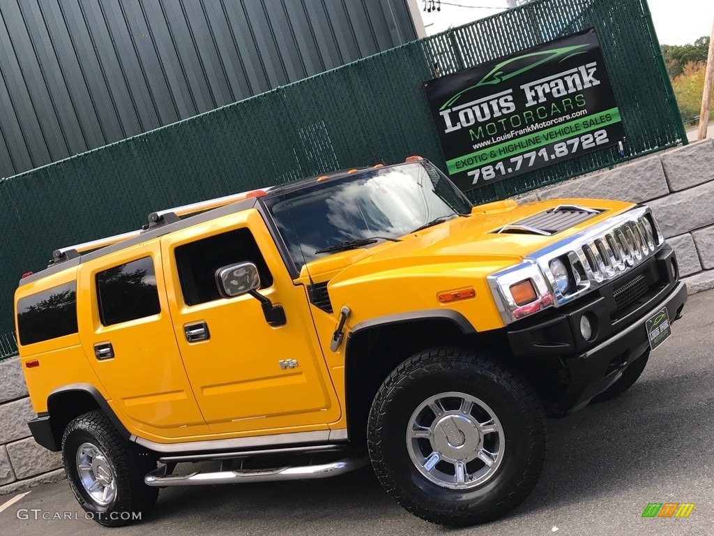 2005 H2 SUV - Yellow / Ebony Black photo #103