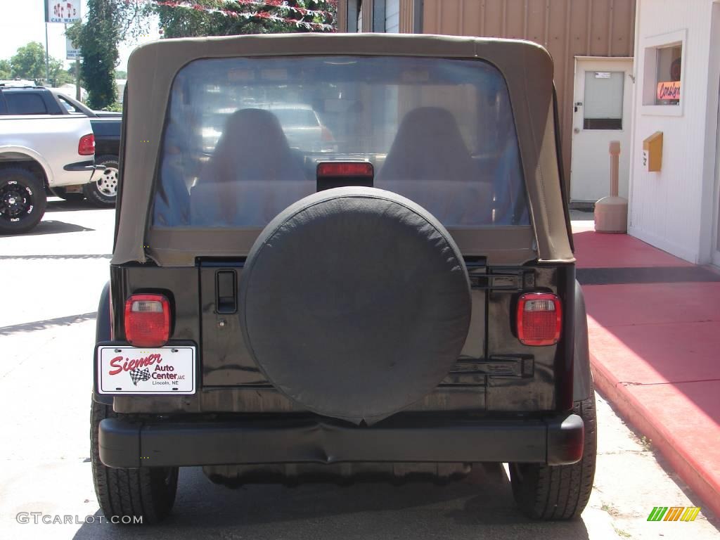 2002 Wrangler SE 4x4 - Black / Camel Beige photo #3