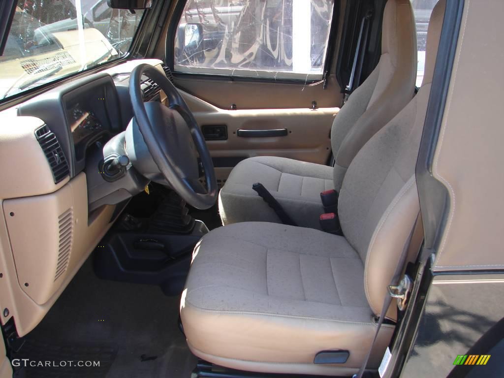 2002 Wrangler SE 4x4 - Black / Camel Beige photo #9
