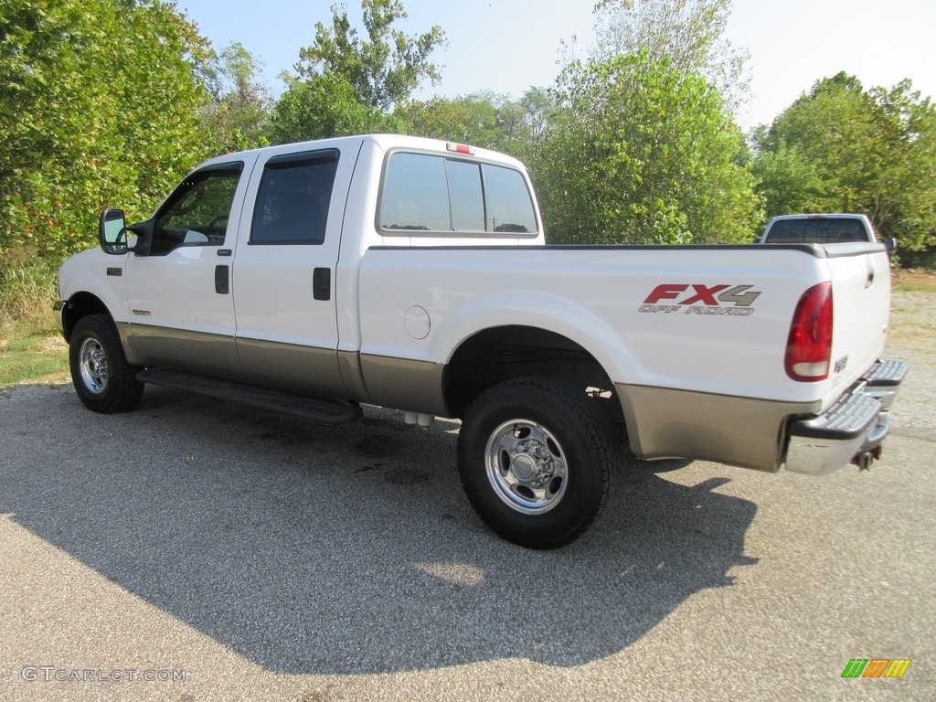 2004 F250 Super Duty Lariat Crew Cab 4x4 - Oxford White / Medium Parchment photo #5